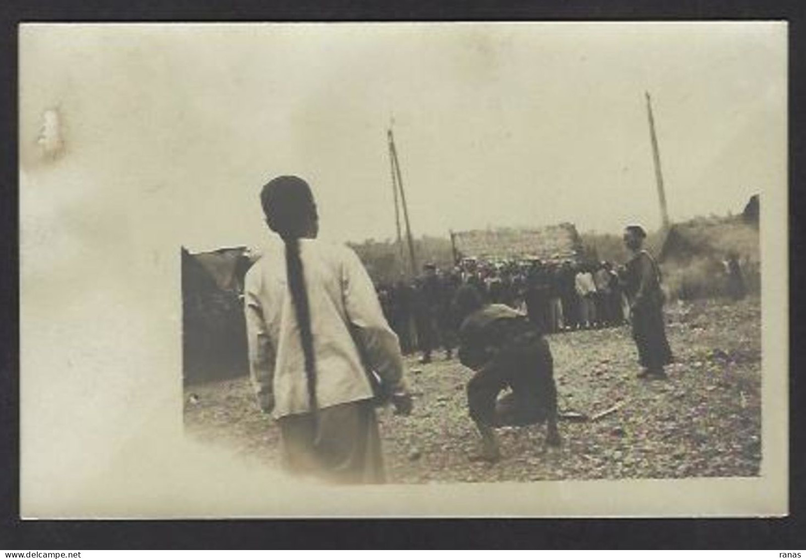 CPA Indochine Carte Photo RPPC Non Circulé Exécution Frontière Chine China - Vietnam