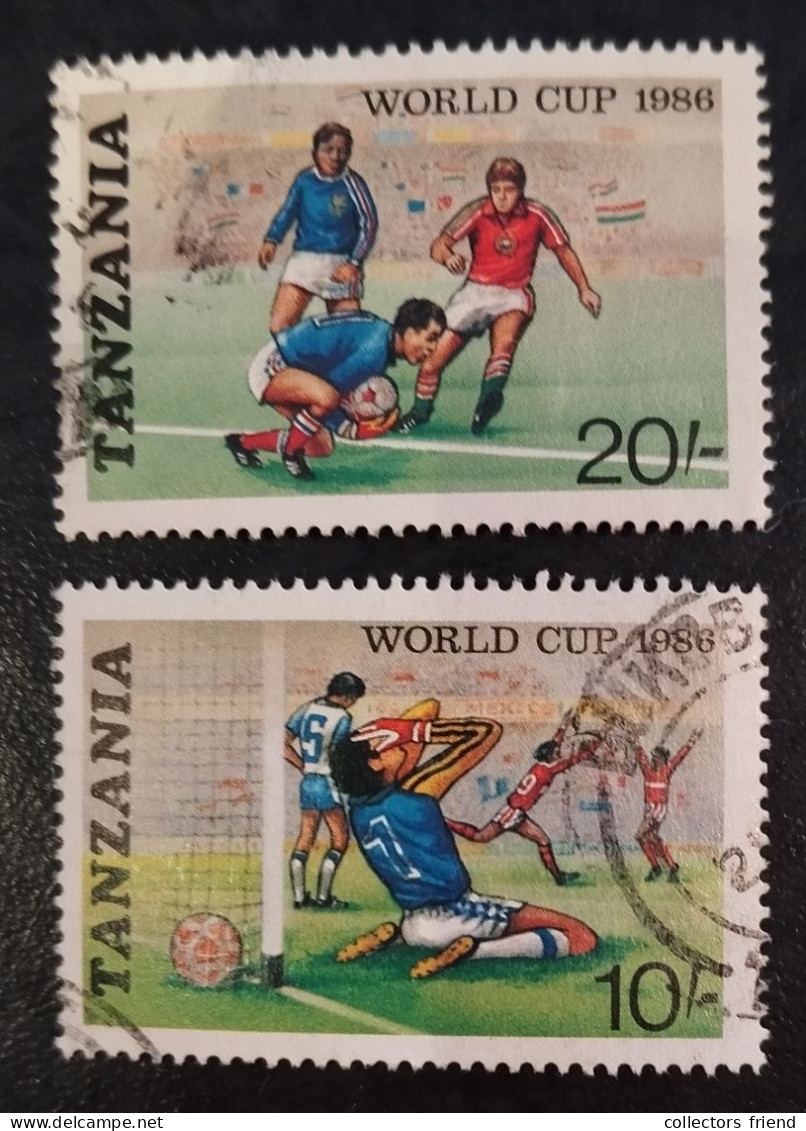 Tanzanie Tanzania - 1986 - FOOTBALL FUSSBALL SOCCER - 2 Stamps - Used - 1986 – Mexique