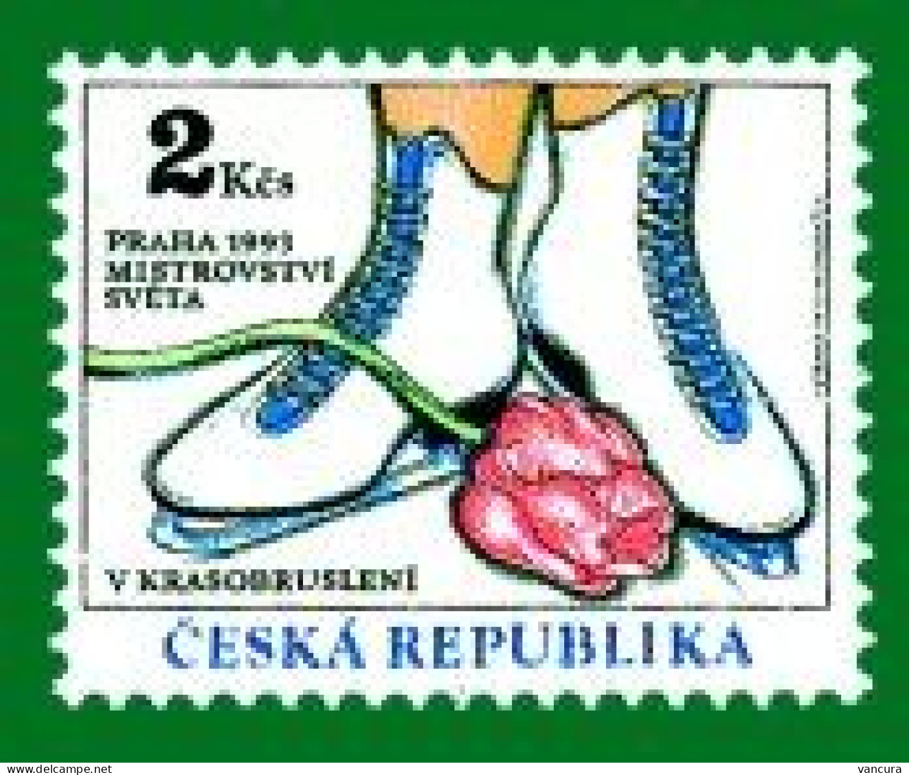 ** 2 Czech Republic World Championship In Figure Skating 1993 Tulip - Kunstschaatsen