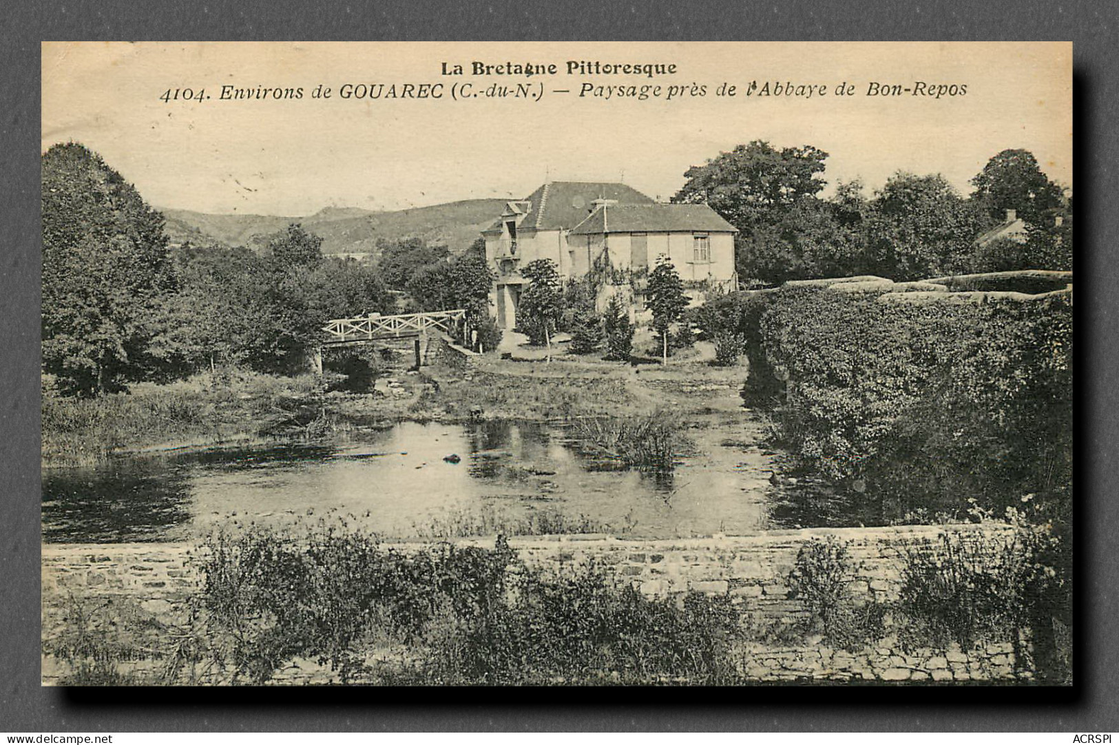 22 GOUAREC Paysage Près De L' Abbaye De Bon Repos     (scan Recto-verso) PFRCR00029P - Gouarec
