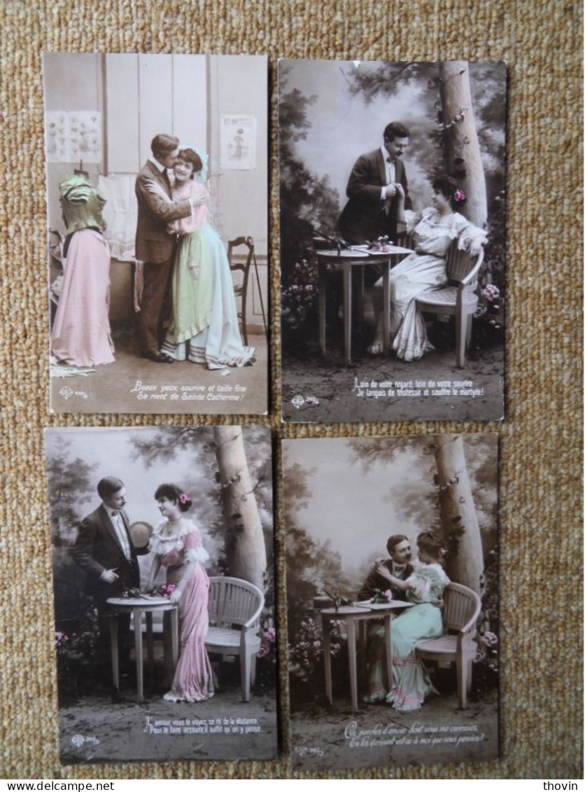 LOT 800 CPA Fantaisie thème couples   -Quelques scans disponibles