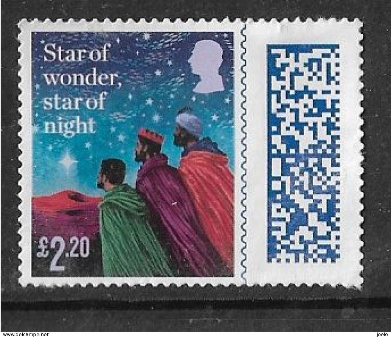 GB 2023 QE Ll CHRISTMAS BARCODE £2.20 - Gebraucht