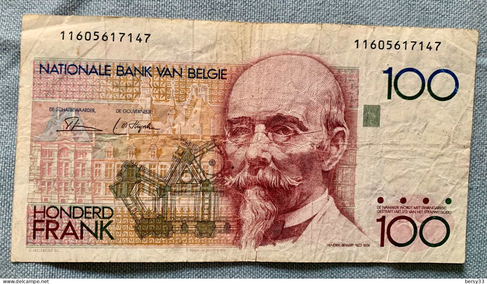 BELGIQUE - Billet 100 Francs - Honderd Frank - Sonstige & Ohne Zuordnung