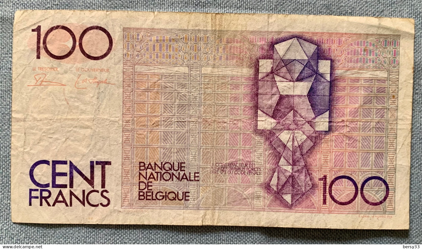 BELGIQUE - Billet 100 Francs - Honderd Frank - Autres & Non Classés