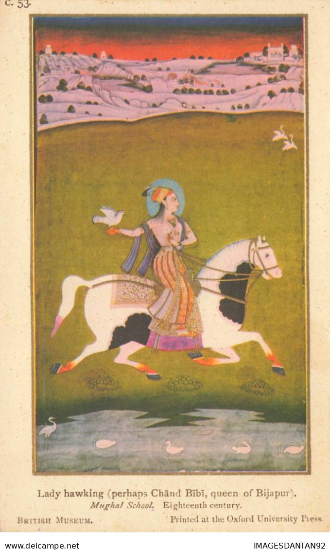 INDE AP#DC181 LADY HAWKING A CHEVAL PEUT ETRE QUEEN OF BIJAPOUR MUGHAL SCHOOL XVII EME SIECLE - Inde