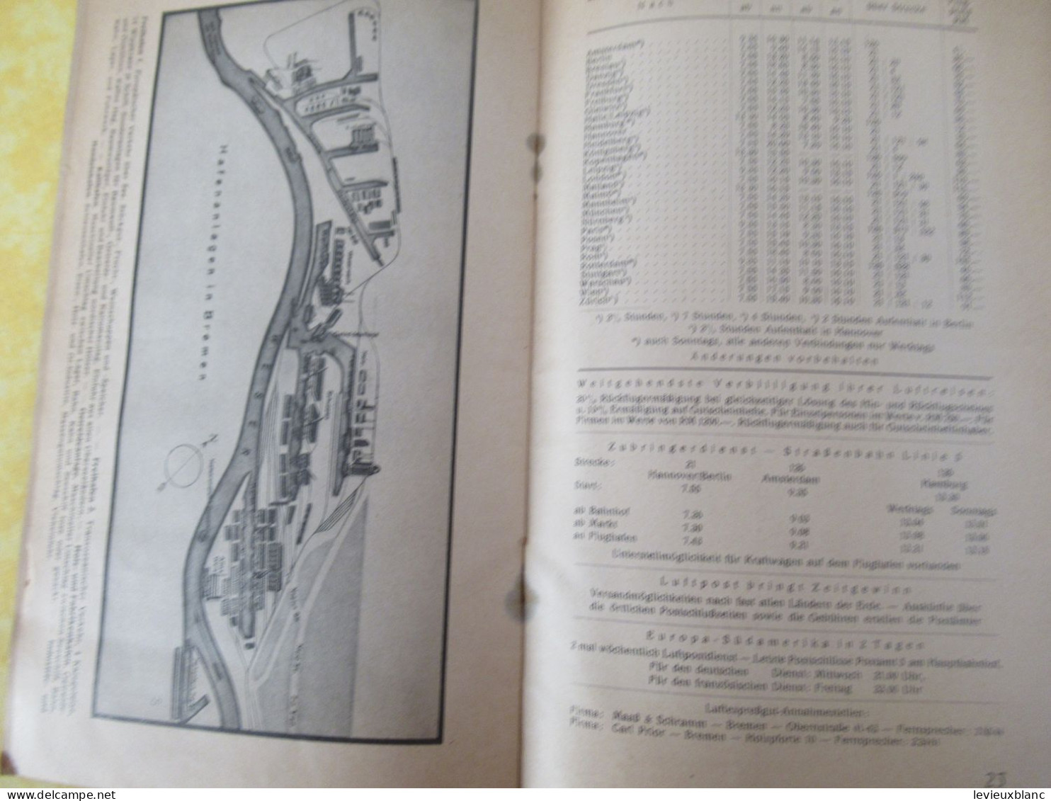 Bremen/ Allemagne / Stadtprogramm / Freie Hansestadt Bremen innere stadt / Langhoff & Krohn / 1938         PGC565