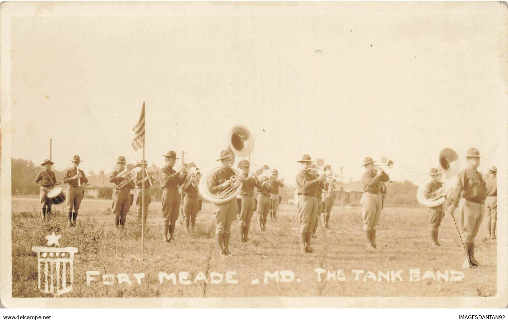 ETATS UNIS #FG55727 MARYLAND FORT MEADE THE TANK BAND REVUE MILITAIRE CARTE PHOTO - Other & Unclassified