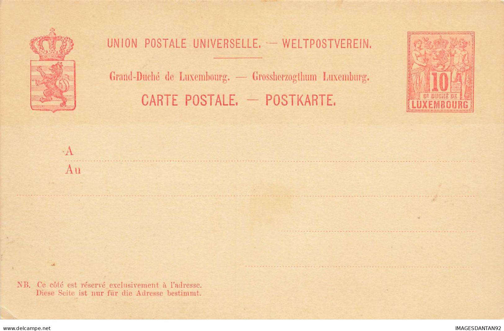 ENTIER #FG55446 LUXEMBOURG HOFFMANN CAOUTCHOUC 1895 - Stamped Stationery