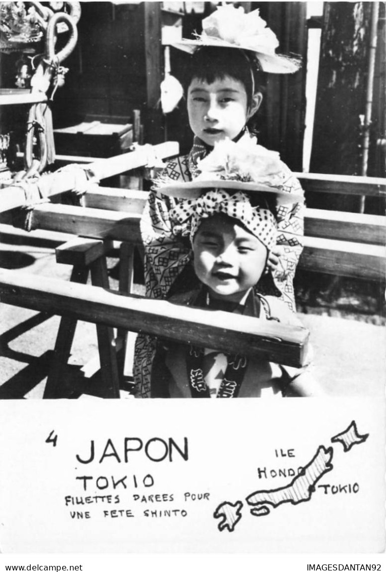 JAPON #FG56098 TOKIO FILLETTES PAREES POUR UNE FETE SHINTO - Tokyo