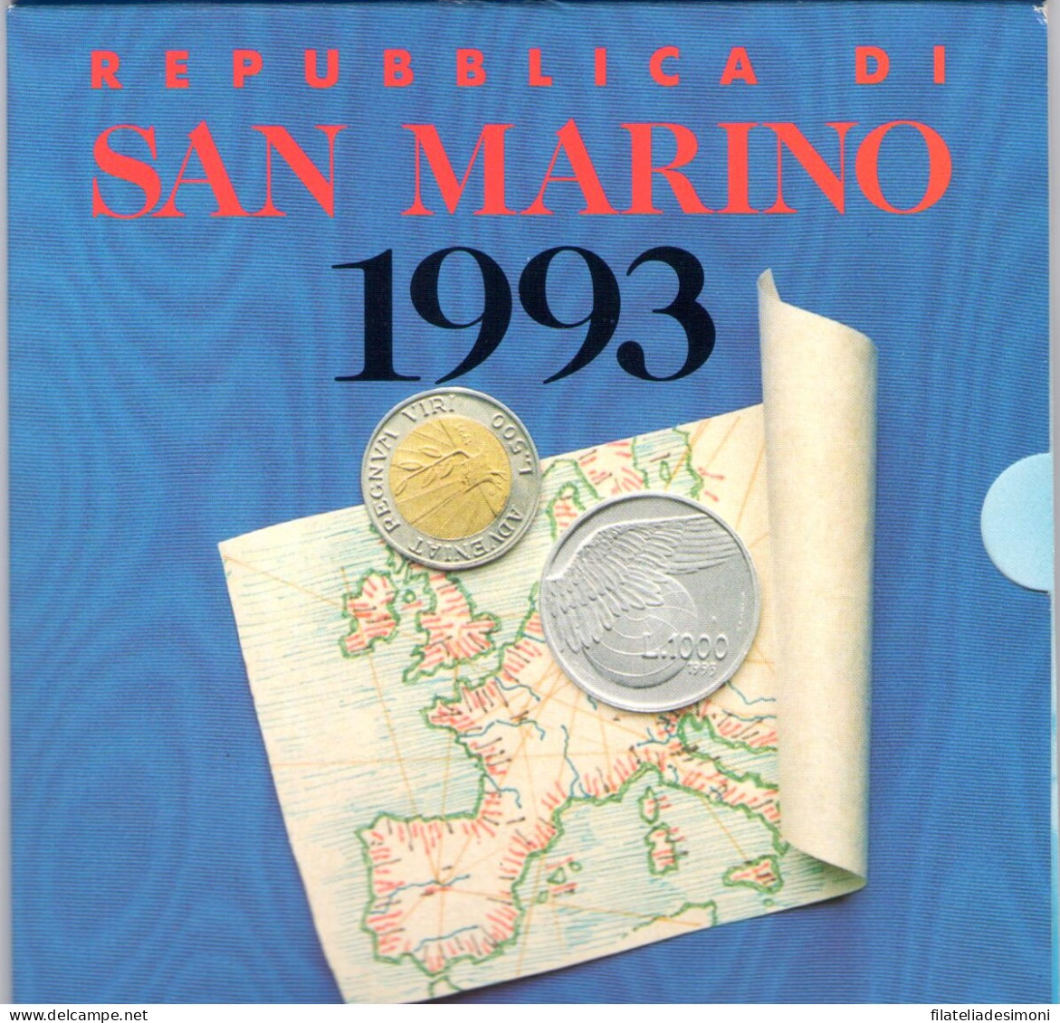 1993 Repubblica Di San Marino, Monete Divisionali, Serie Completa FDC - Saint-Marin