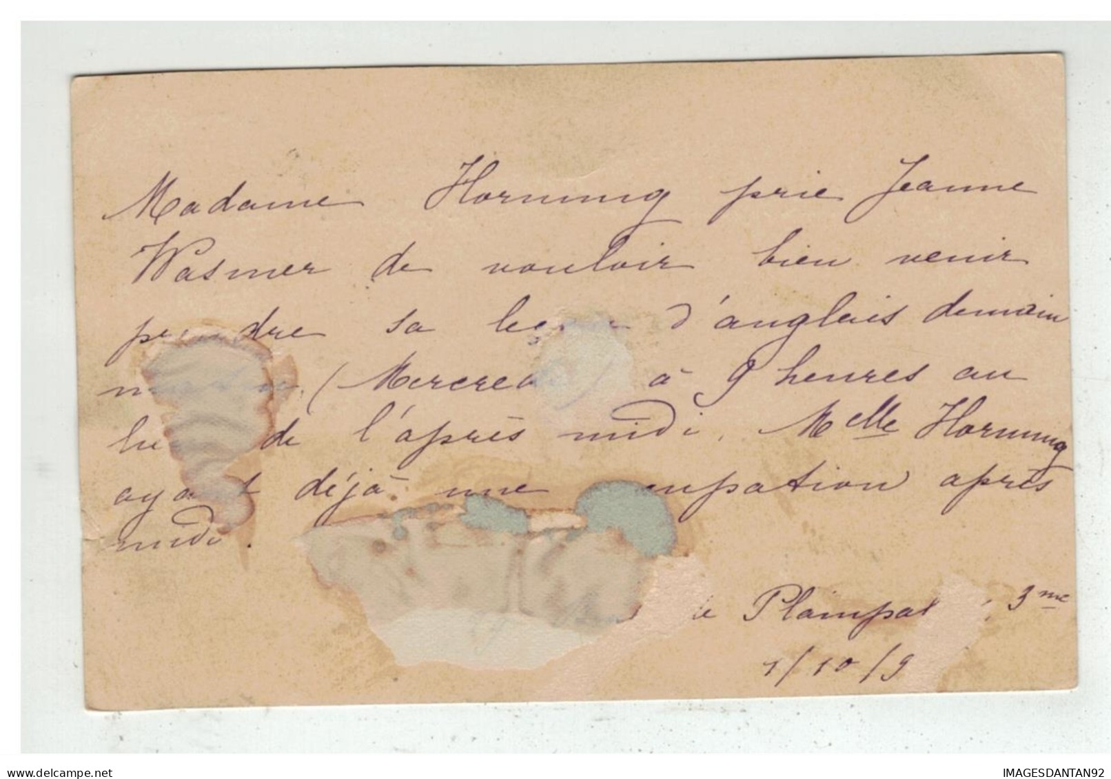 SUISSE ENTIER POSTAL GENEVE PLAINPALAIS 1895 - Stamped Stationery
