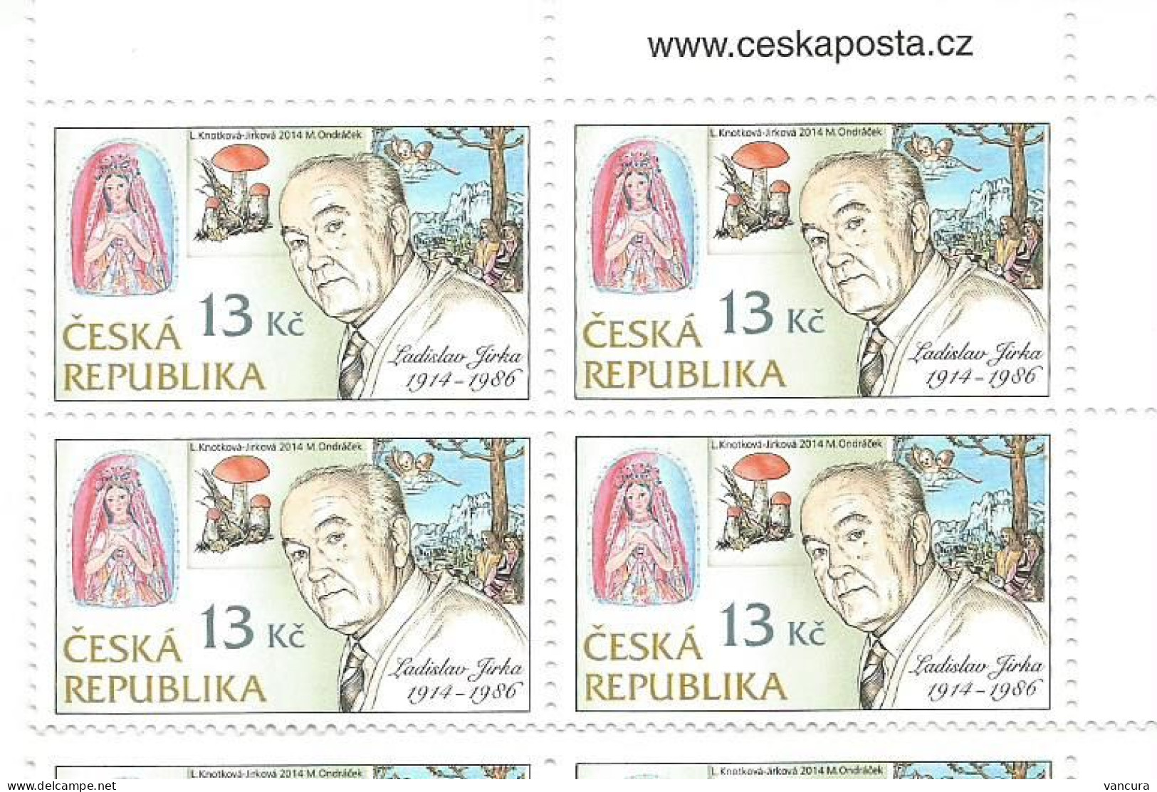 795 Czech Republic Ladislav Jirka, Engraver 2014 - Unused Stamps