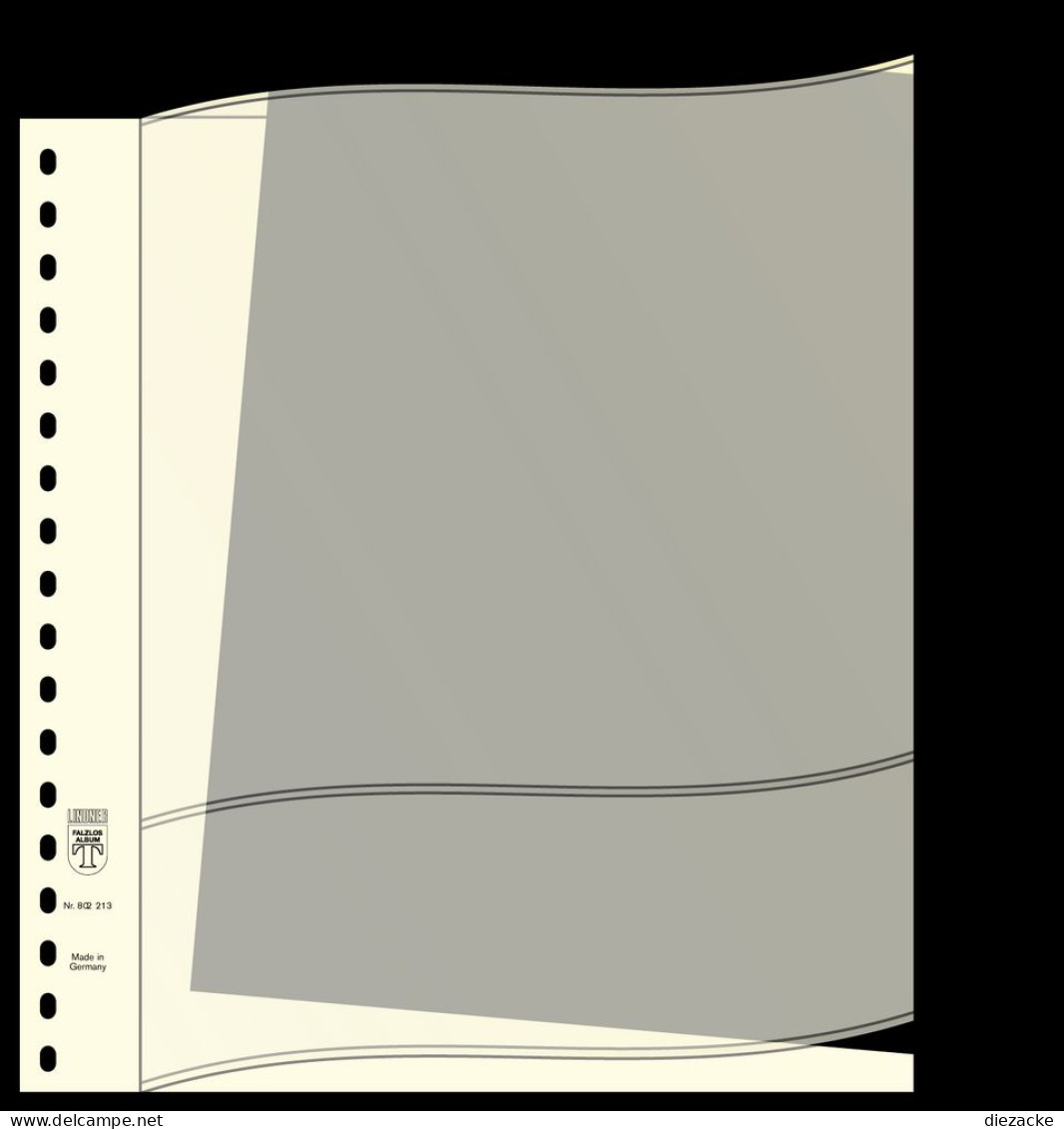 Lindner Beschriftungsblätter Schwarz Format: 296 X 231 Mm, 802018 (100er Pack) Neu ( - Vírgenes
