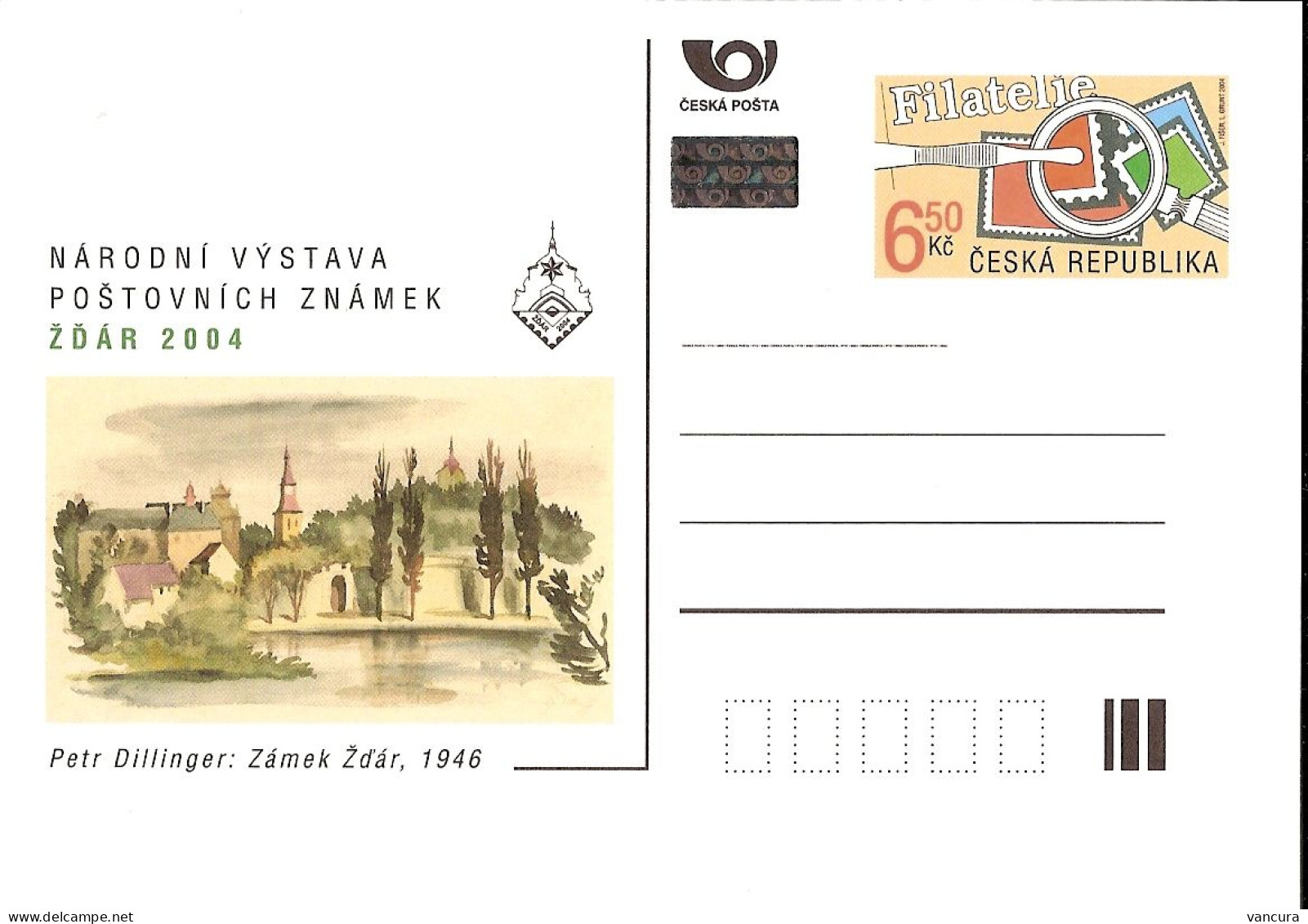 CDV 90 Czech Republic Zdar Nad Sazavou Stamp Exhibition 2004 - Postales