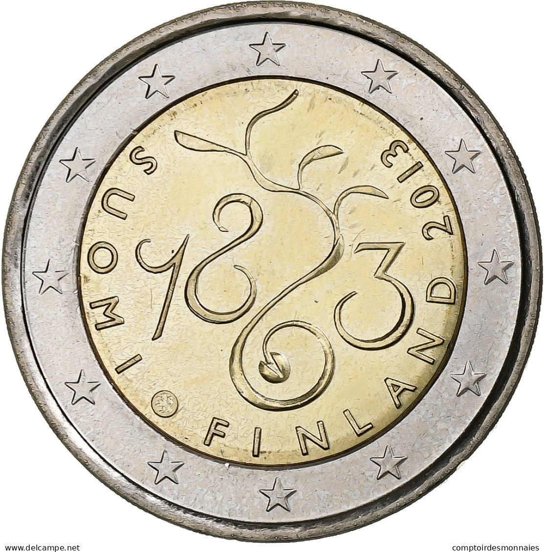 Finlande, 2 Euro, 2013, Bimétallique, SUP - Finlandía