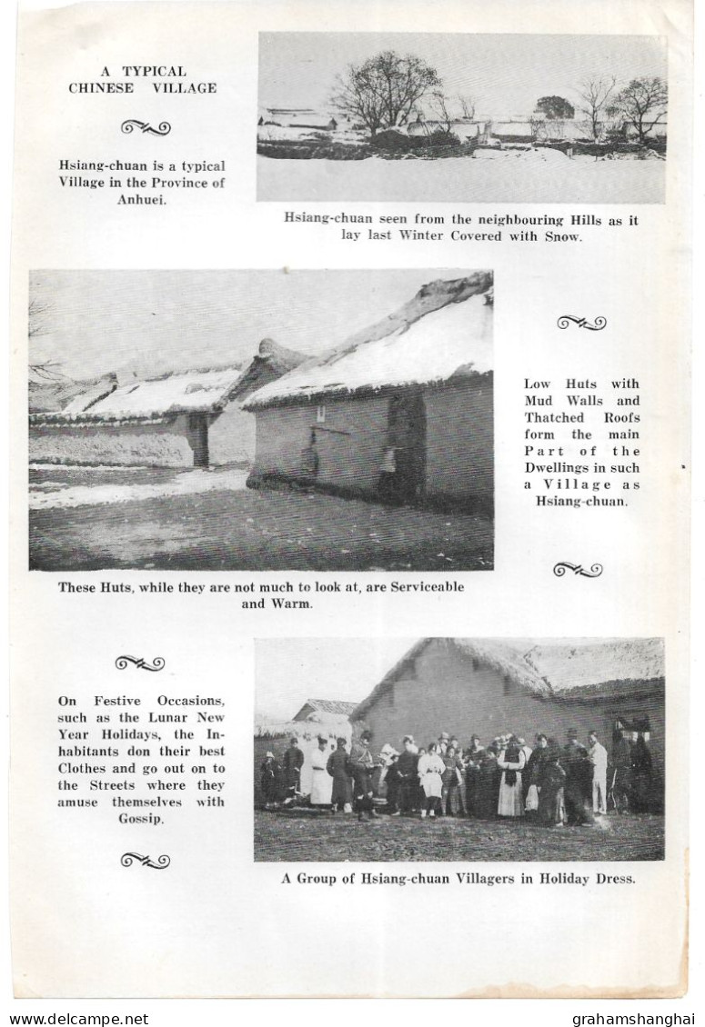 Magazine article 'China Journal' 1936 "A village in Anhuei" by Rewi Alley Anhui province Chinese rural life 中国安徽