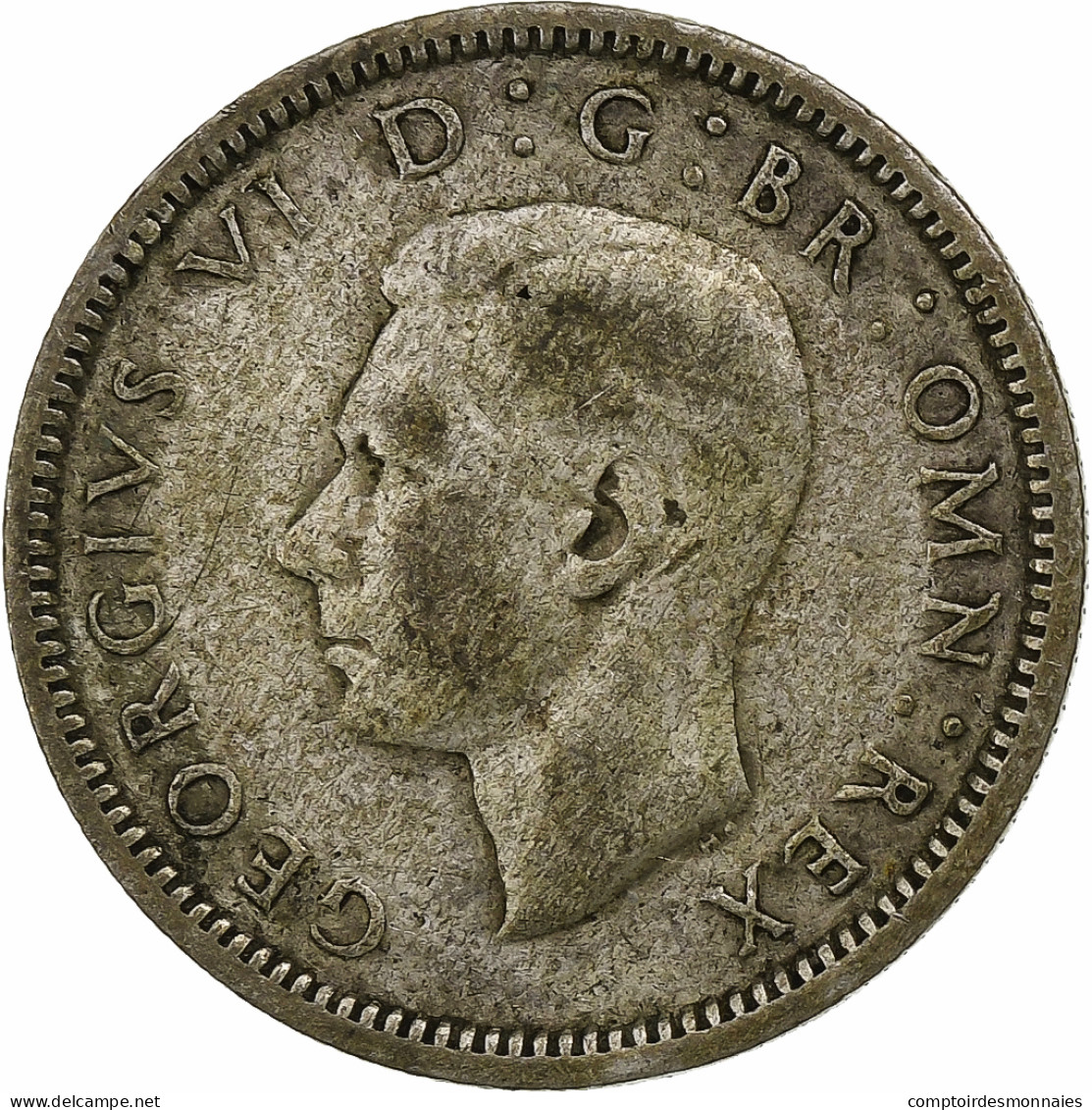 Grande-Bretagne, George VI, 6 Pence, 1939, Argent, TB, KM:852 - H. 6 Pence