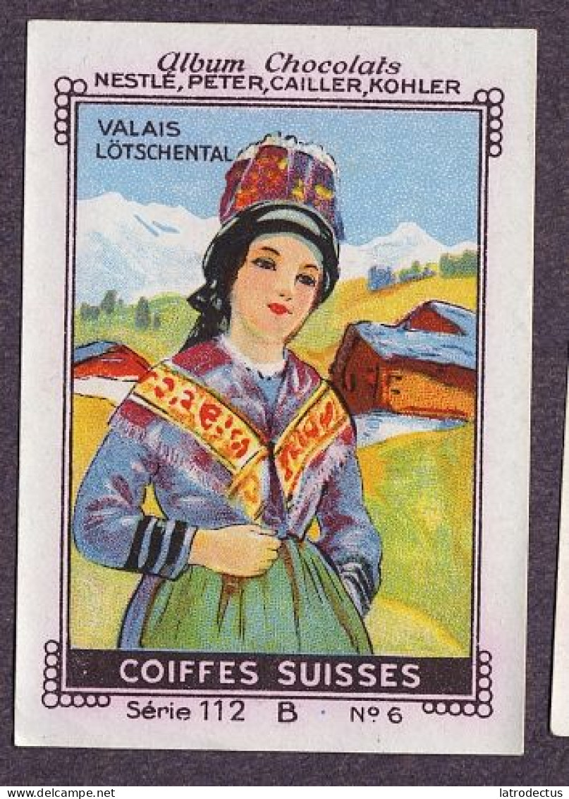 Nestlé - 112B - Coiffes Suisses, Swiss Ladies Caps, Schweizer Damenmützen - 6 - Valais Lötschental - Nestlé