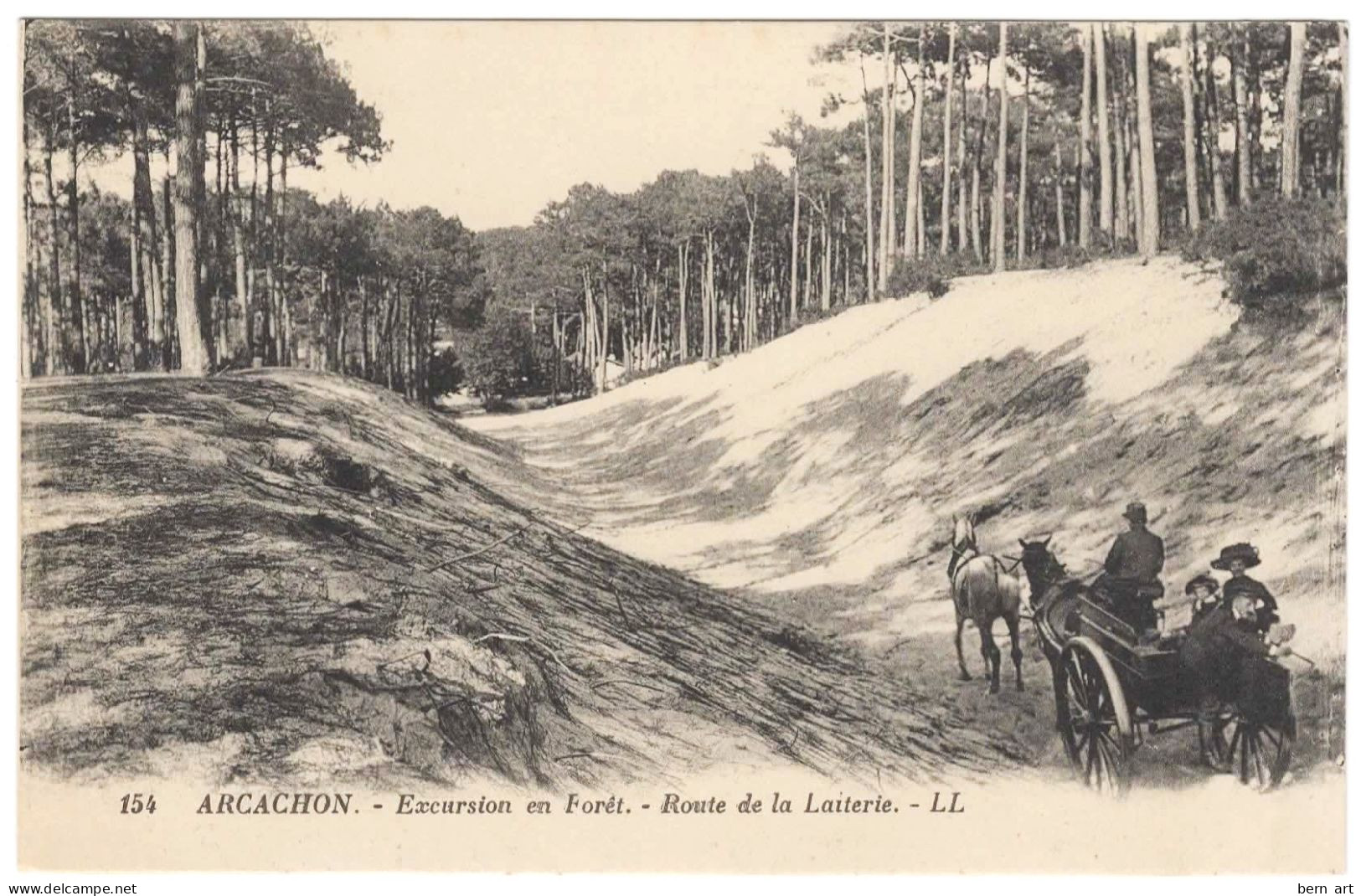 ARCACHON.- Excursion En Forêt. Route De La Laiterie N°154 .- Edit.: L.L. Lévy Et Neurdein Réunis 44 Rue L'Etellier Paris - Arcachon