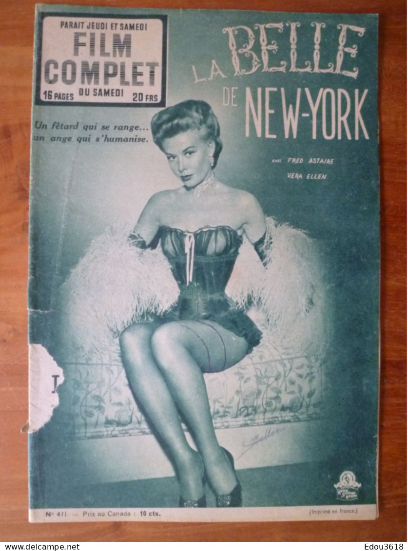 Revue Film Complet N° 411 La Belle De New-York Avec Fred Astaire Vera Ellen Marjorie Main Keenan Wynn 1953 - Cinéma