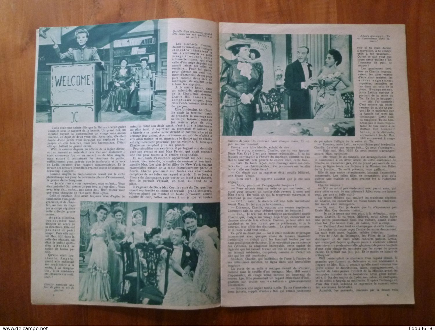 Revue Film Complet N° 411 La Belle De New-York Avec Fred Astaire Vera Ellen Marjorie Main Keenan Wynn 1953 - Cinéma