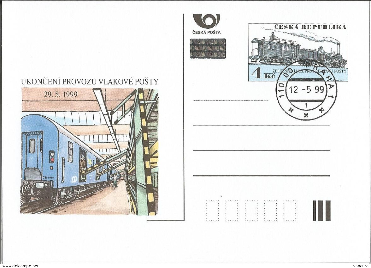 CDV 44 Czech Republic Abolition Of The Train Post 1999 - Trenes