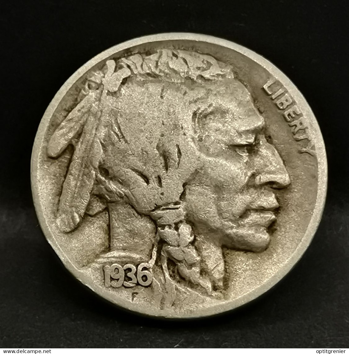 5 CENTS BUFFALO NICKEL 1936 D DENVER USA ( BISON & TETE D'INDIEN ) - 1913-1938: Buffalo