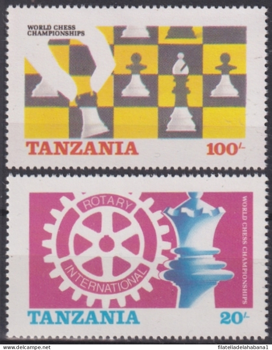 F-EX46853 TANZANIA MNH 1986 SPORT CHAMPION CHESS AJEDREZ ROTARY CLUB.  - Chess