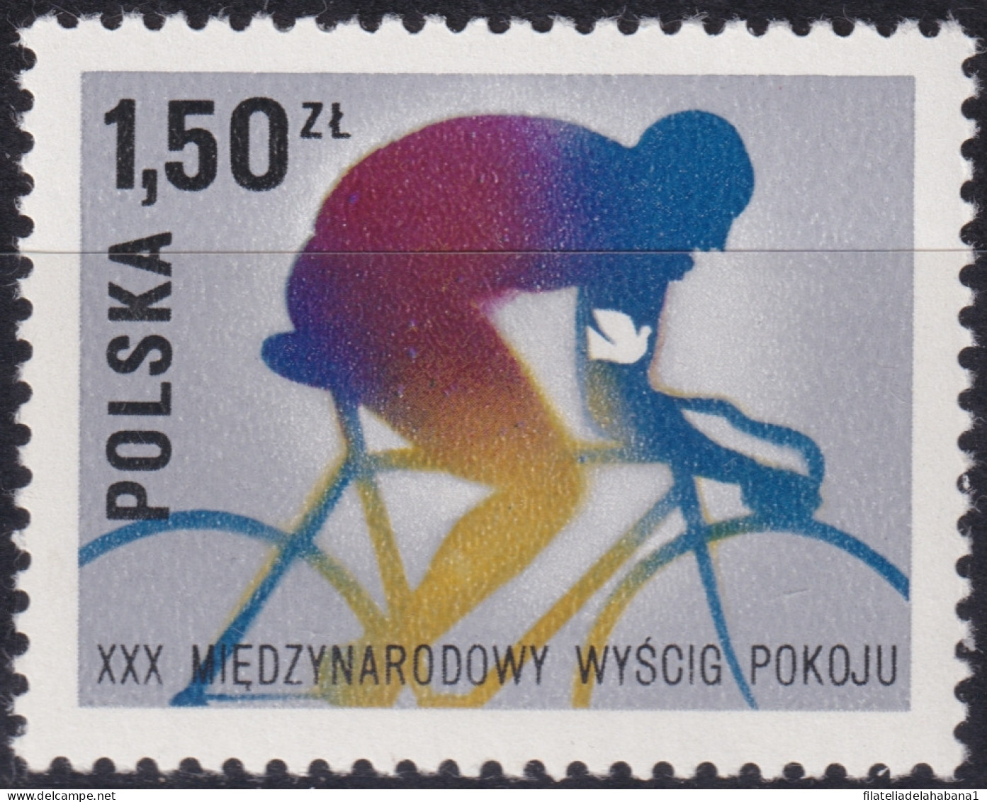 F-EX48260 POLAND MNH 1977 CYCLE CYCLING BICYCLE 30º CHAMPIONSHIP.  - Cycling