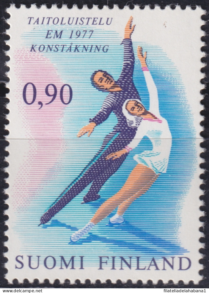 F-EX48265 FINLAND SOUMI MNH 1977 SPORT SKI GYMNASTICS.  - Kunstschaatsen