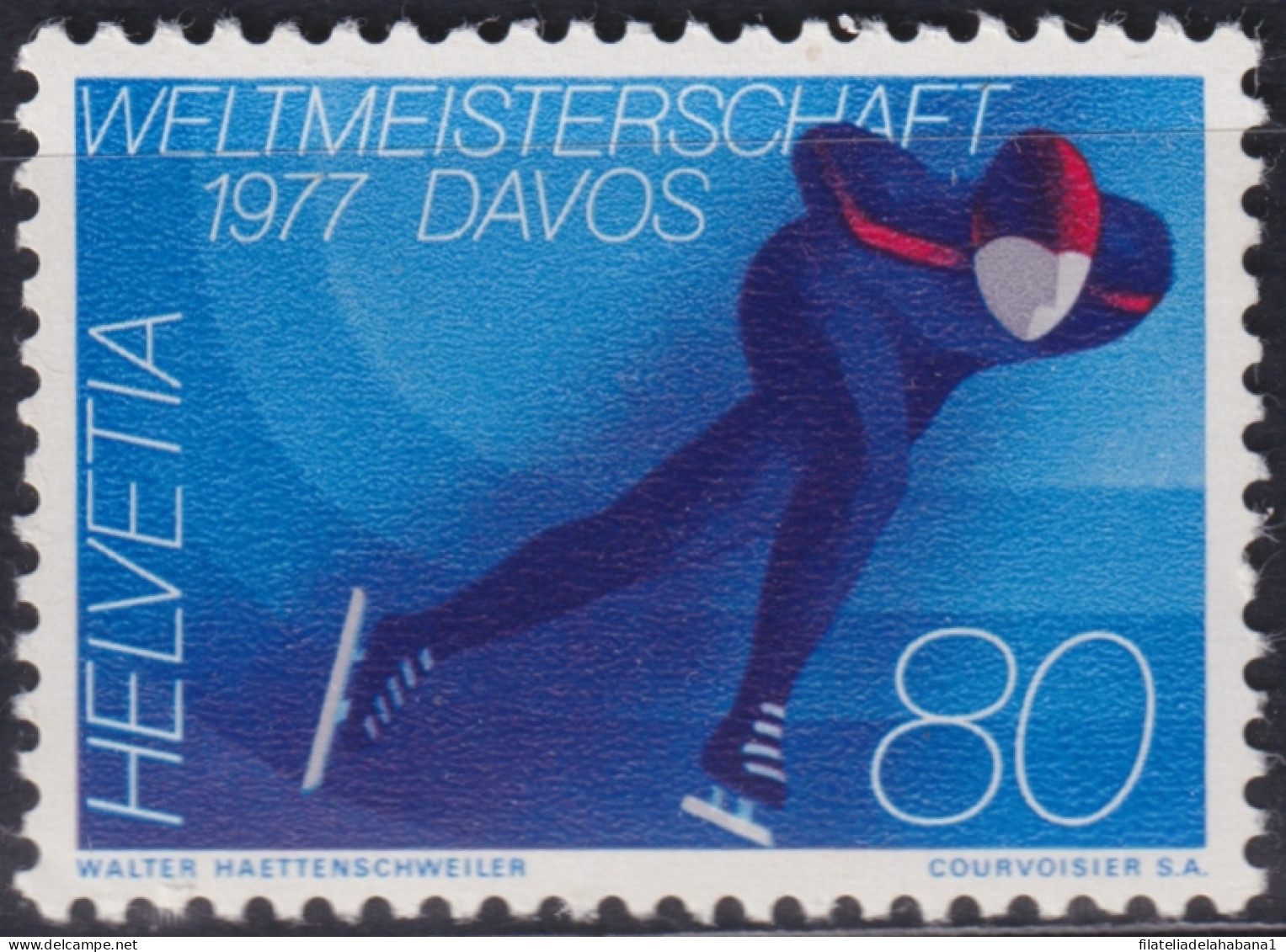 F-EX48270 SWITZERLAND MNH 1977 WINTER SPORT SKI SKITING.  - Kunstschaatsen