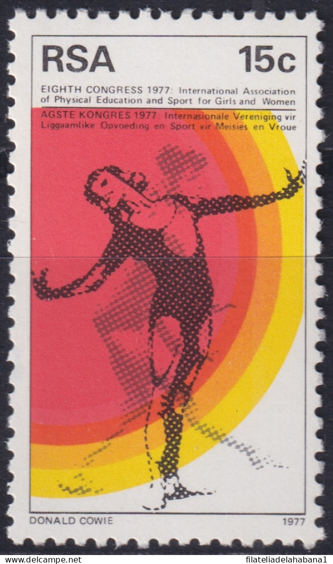 F-EX48273 SOUTH AFRICA MNH 1977 PHYSICAL EDUCATION CONGRESS.  - Gymnastiek