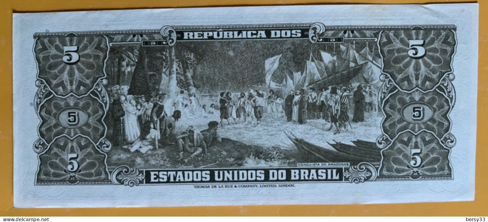 BRÉSIL - Billet De 5 Cruzeiros - 1962 - Brazilië