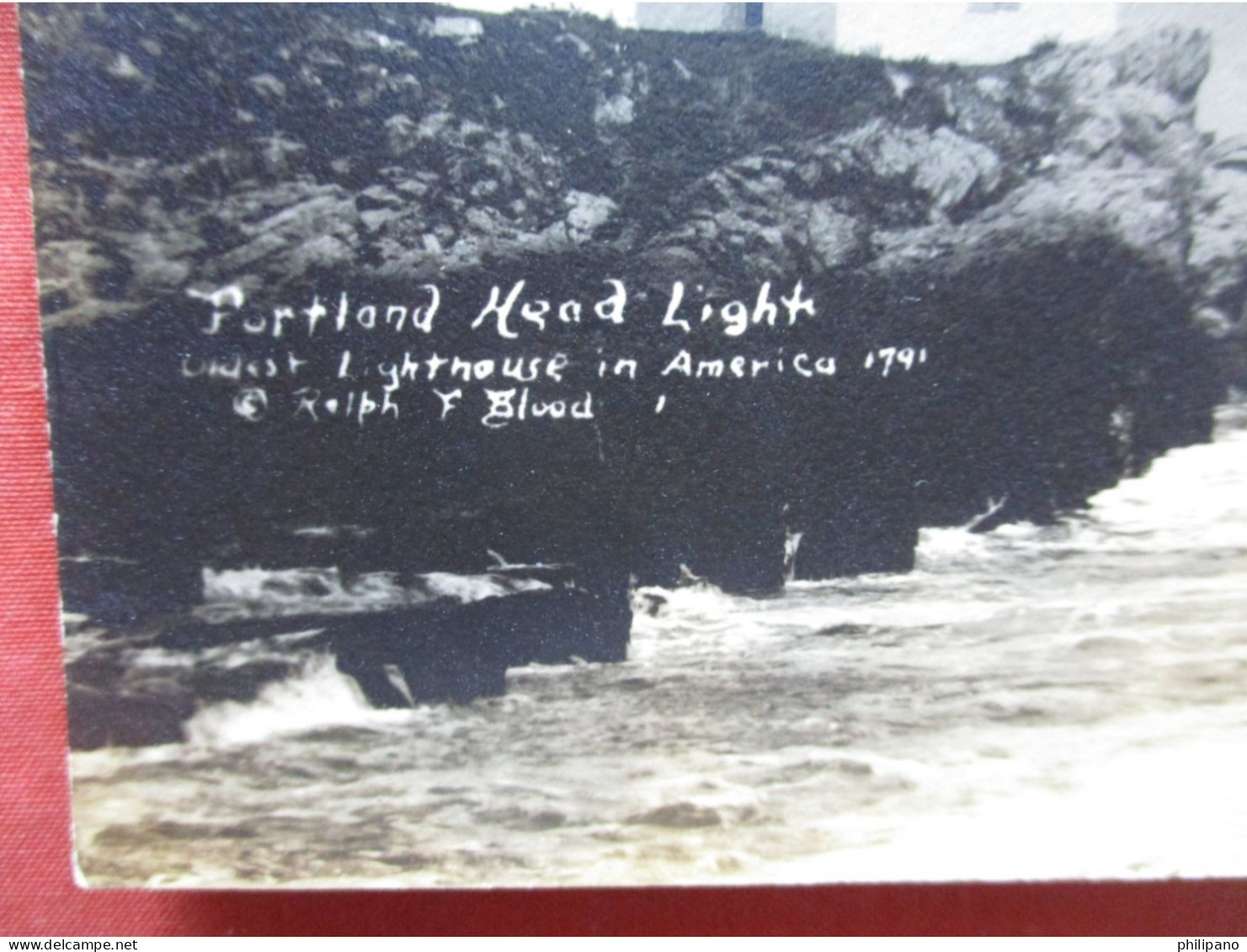 RPPC     Portland  Head Light.  Paper Residue On Back.   - Maine      Ref 6364 - Portland