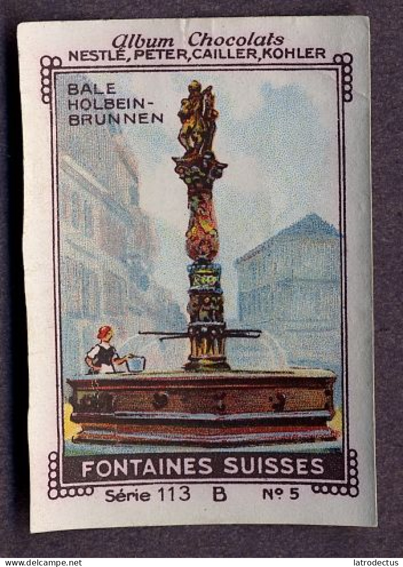 Nestlé - 113B - Fontaines Suisses, Swiss Fountains, Schweizer Brunnen - 5 - Bale Holbein-Brunnen - Nestlé