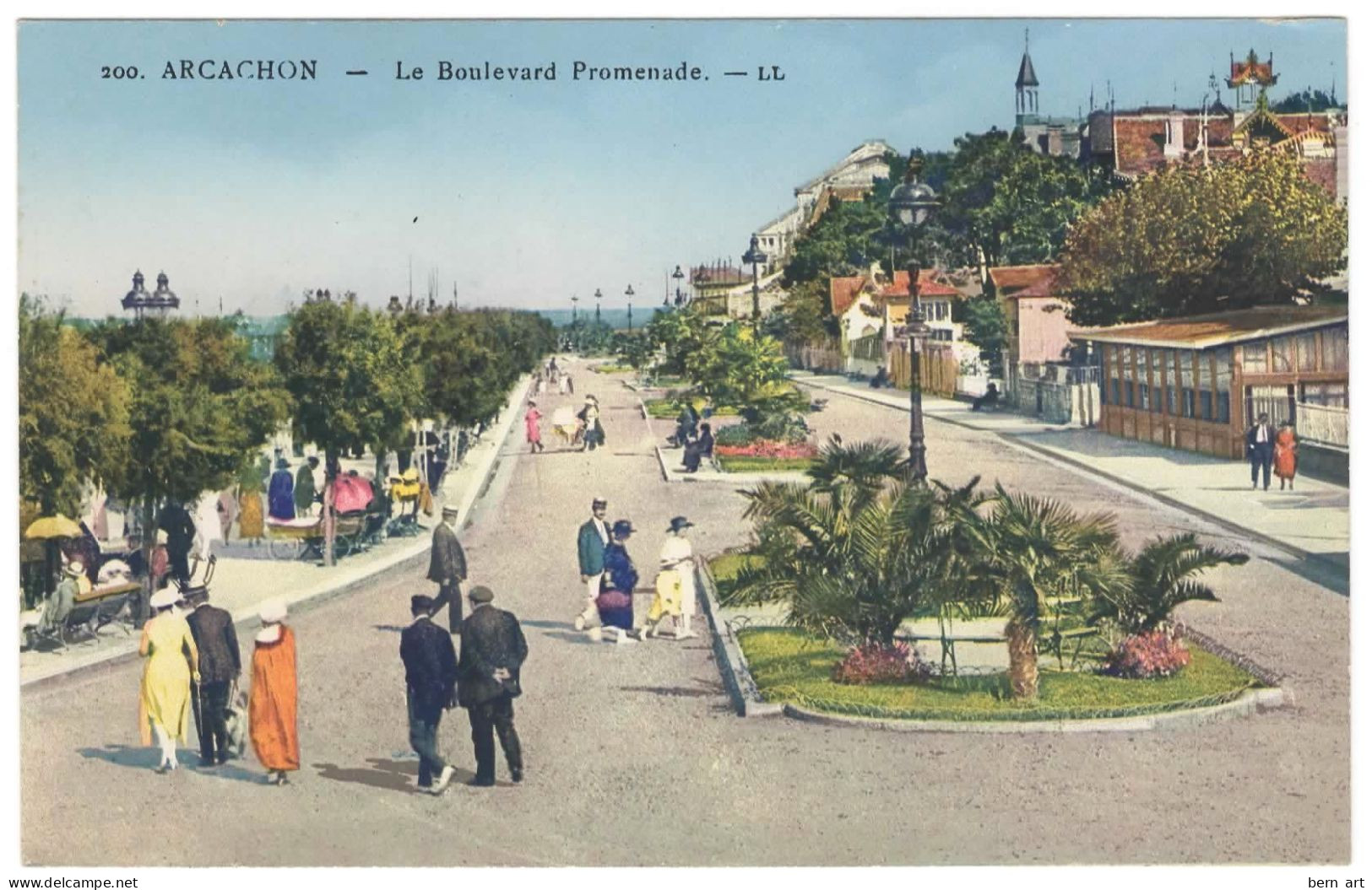 CPA Couleur.- ARCACHON.- Le Boulevard Promenade N° 200.- Edit.: L.L. Lévy Et Neurdein Réunis 44 Rue Letellier Paris - Arcachon