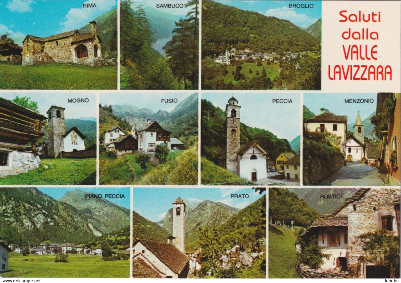 Valle Lavizzara - Multivue (10 Bilder)       Ca. 1970 - Autres & Non Classés
