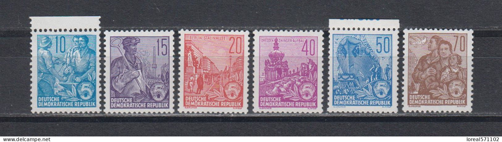 DDR  1955 Mich.Nr.453-58  ** Geprüft Schönherr BPP - Neufs