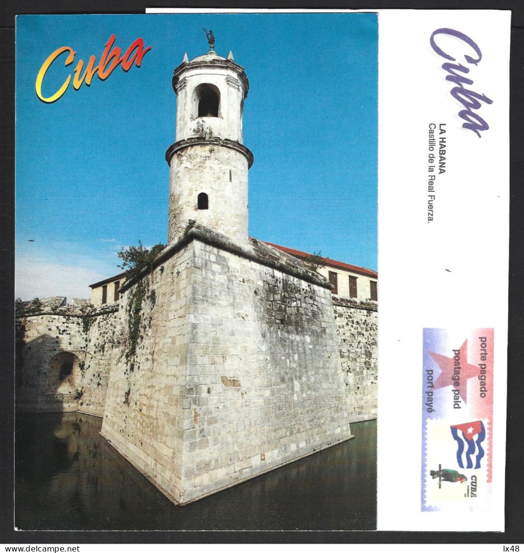 Entire Postcard Cuba. Castle Real Força. Parrot. Flag Cuba.Postal Entera Cuba. Castillo Real Força. Loro.Bandera De Cuba - Cartas & Documentos