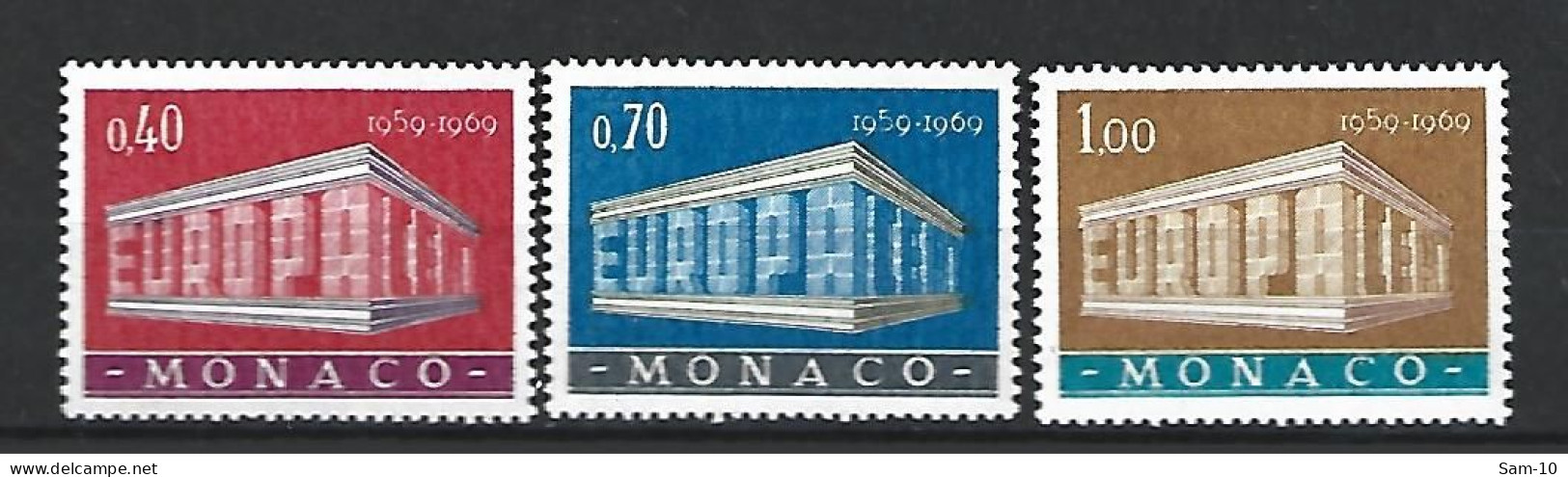 Timbre De Monaco Neuf ** N 789 / 791 - Unused Stamps