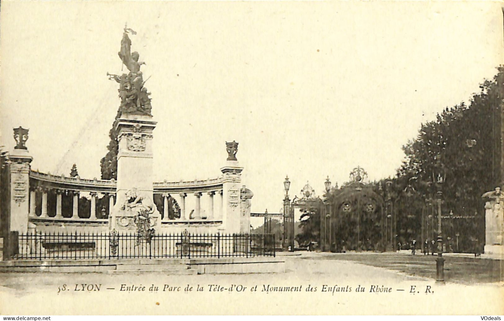France (69) Rhône - Lyon - Entrée Du Parc De La Tête-d'Or Et Monument Des Enfants Du Rhône - Altri & Non Classificati