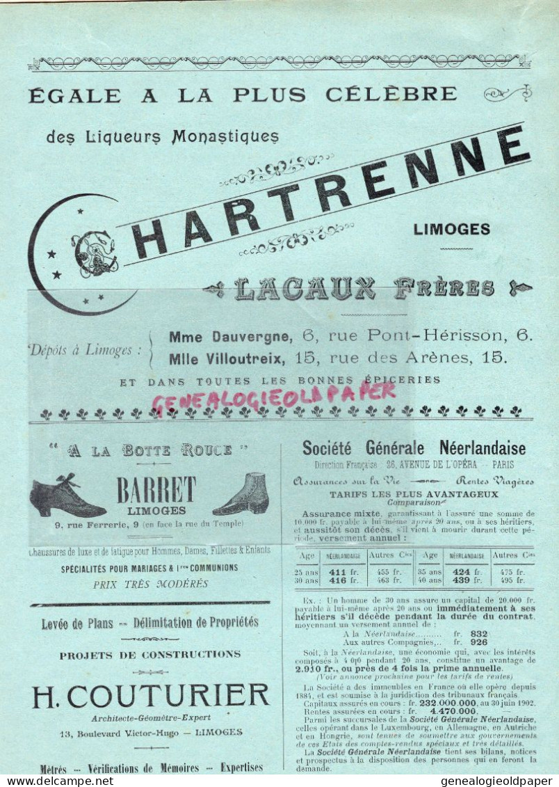 87- ST SAINT JUNIEN- MME TEILLIET-PROFESSEUR MUSIQUE-LIMOGES ILLUSTRE 1904-ST GERMAIN CONFOLENS- VERGNIAUD-JEAN TEILLIET - Historical Documents