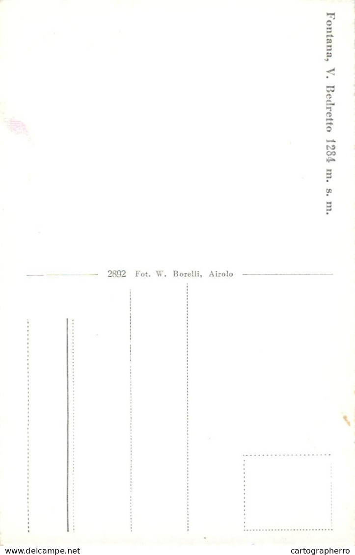 Switzerland Fontana V. Bedretto - Autres & Non Classés