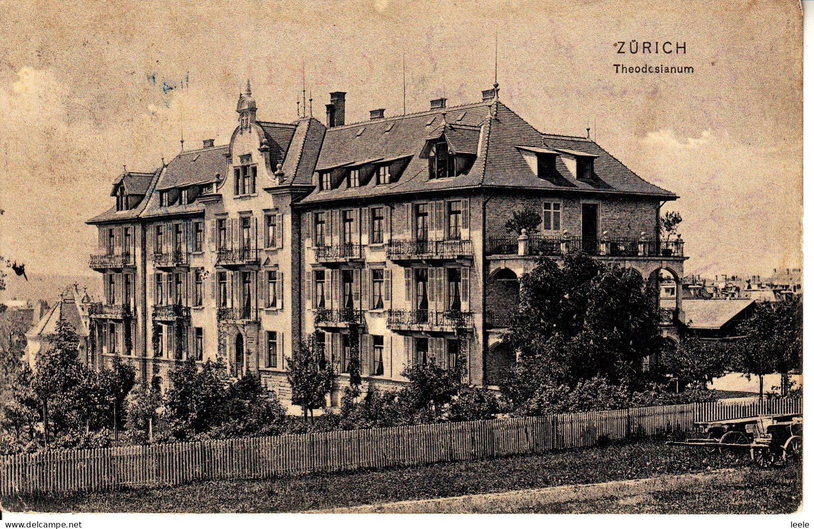 CO81. Vintage Swiss Postcard. Theodosianum, Zurich. Hospital, Nursing Home? - Otros & Sin Clasificación