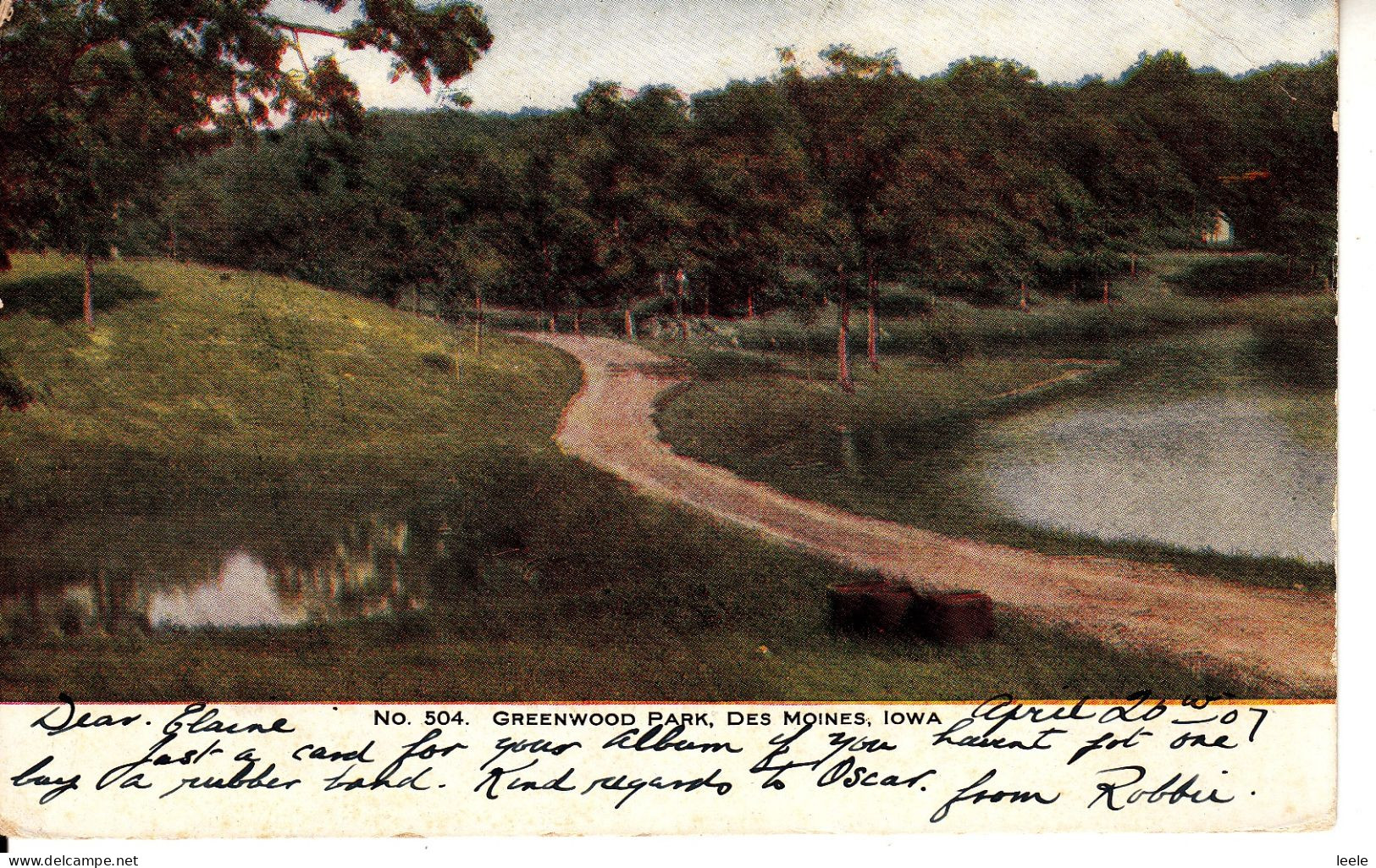 CO74. Vintage US Postcard. Greenwood Park. Des Moines, Iowa - Des Moines