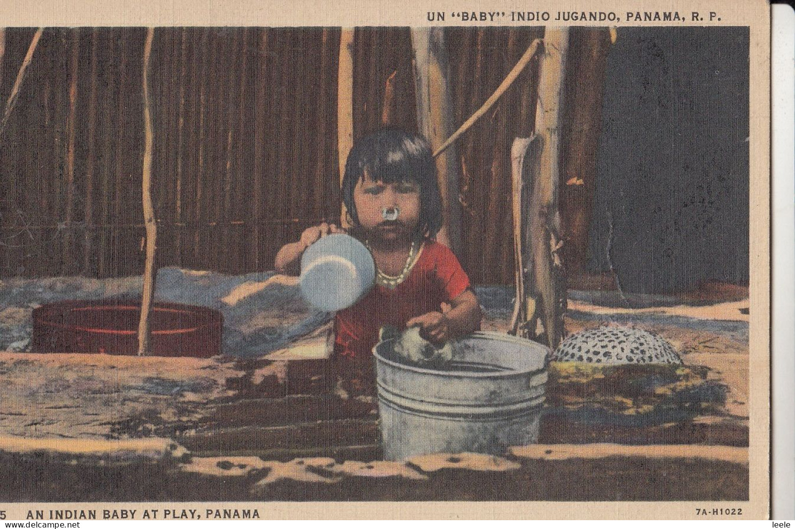 CO70. Vintage Postcard. An Indian Baby At Play. Panama - Amérique