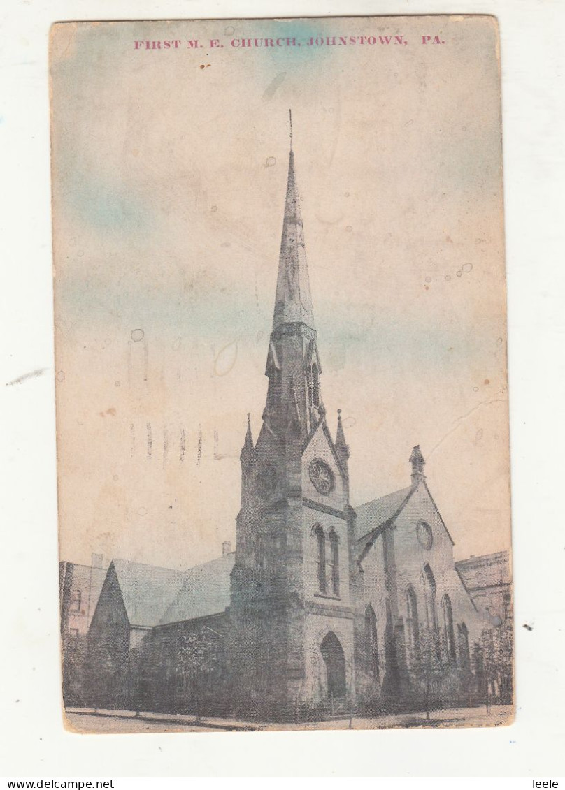 CO26. Vintage USA Postcard. First M.E. Church, Johnstown. Pennsylvania - Other & Unclassified