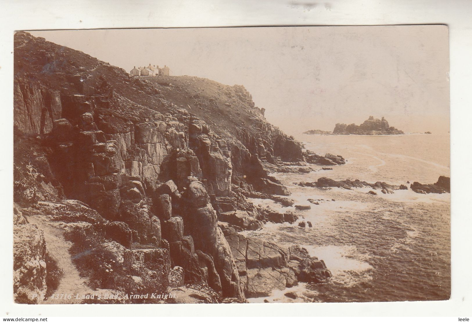 CO28. Vintage Postcard. Land's End. Armed Knight. - Isle Of Man