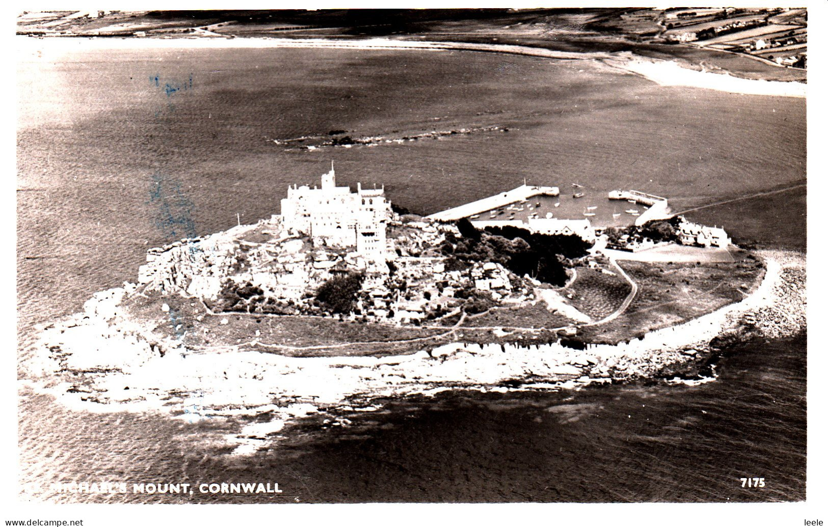 CO40. Vintage Postcard. Aerial View Of St. Michael's Mount, Cornwall. - St Michael's Mount