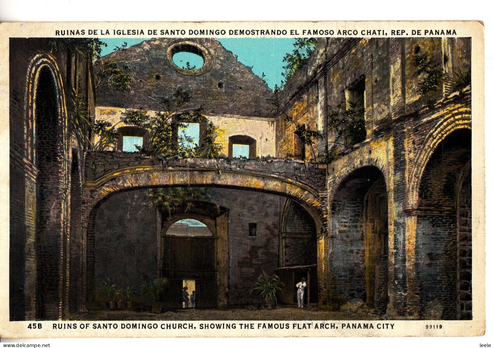 CO16. Vintage Postcard. Santo Domingo Church With Its Flat Arch. Panama City - Panama